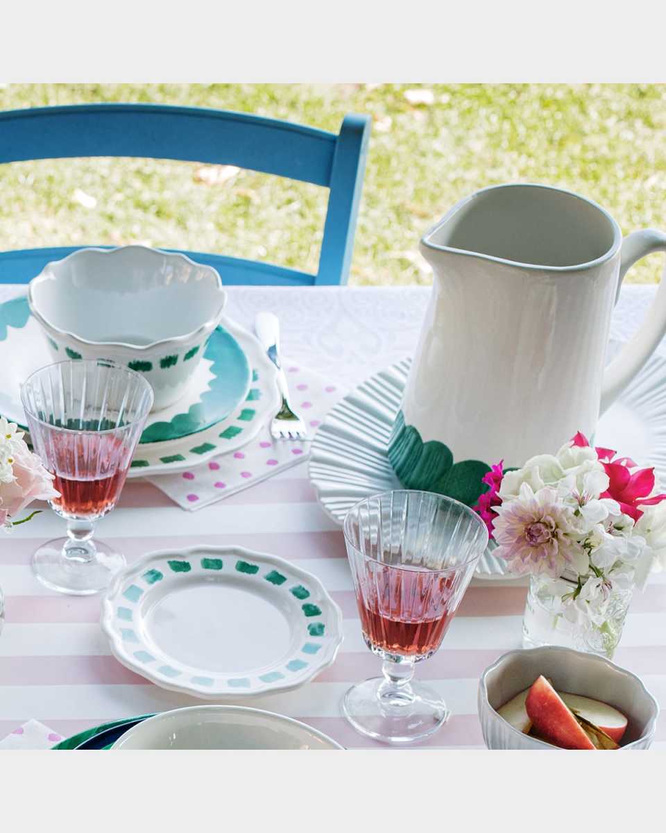 Lisbon Green Brushstroke Pitcher